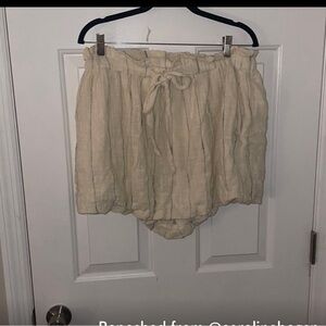 Free People Bubble Striped Shorts off white